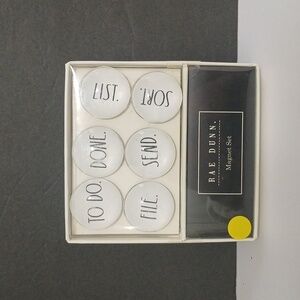 Rae Dunn 6 Piece Glass Dome Magnet Set, TO DO, DONE, SEND New